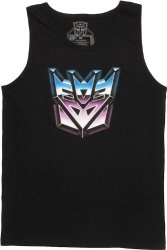 Transformers Decepticon Symbol Black Tank Top- Xlarge