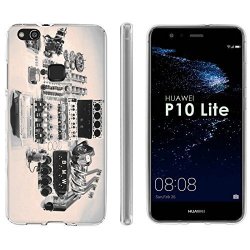 Huawei P10 Lite Tpu Silicone Phone Case Mobiflare Clear Ultraflex Thin Gel Phone Cover - Beast Motor For Huawei P10 Lite 5.2" Screen