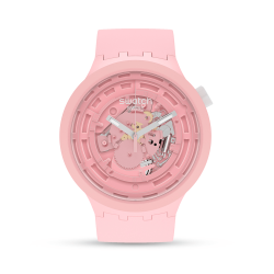 C-pink & Skeleton Dial Bio-sourced Silicone Watch