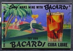 Bacardi Rum "cuba Libre" Refrigerator Magnet.