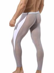 Neiku Compression Pants Sports Tights For Men Workout Running Active Leggings Yoga Tights Grey XL