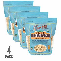 Bob's Red Mill Resealable Organic Extra Thick Rolled Oats 32 Ounce Pack Of 4