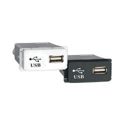 Veti 2A USB Socket Outlet Module - Black