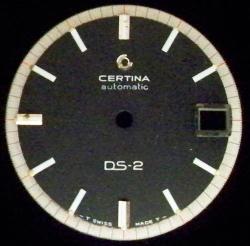 1960's Fine Vintage Certina Dial With Date Window Signed Certina Automatic Ds-2 Diameter 28.4 Mm