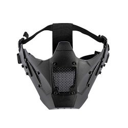 Deals on Onetigris Airsoft Steel Mesh Mask Lower Face ZM07 Black