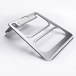 Portable Laptop Stand Folding Laptop Stand Portable Natural Airflow Aluminum Cooling Stand Universal Lightweight Notebook Stand For Any 7-17 Laptop Notebook Silver