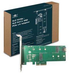 Vantec M.2 Nvme + M.2 Sata SSD Pcie X4 Adapter- UGT-M2PC200 Adp