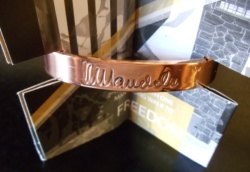 Special Edition -mandela Signature Copper Bangle With Collectors R5 Coin- Registered Trademark