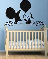 Funny Mickey Mouse Wall Decal For Nursery Boys Girls Room Decor Vinyl Stickers MK0042