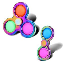 Simple Dimple Fidget Spinner Toy Handheld MINI Push Pop Bubble Fidget Sensory Toys MINI Fidget Toy For Children Adult Stress Relief And Anti-anxiety Tools.