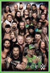 1ART1 Wrestling Poster And Frame Plastic - Wwe Superstars 2018 36 X 24 Inches