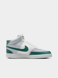 Nike Mens Court Vision Next Nature White green Mid Sneakers
