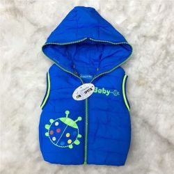 2016 New Boy Vest Children Outerwear Kids Coat Warm Baby Coats Girl Casual Character ... - Blue 5t