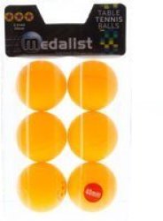 3 Star Orange Table Tennis Balls - 6 X Pack