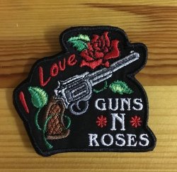 ROCK BDG977 I Love Guns N Roses Patch Badge