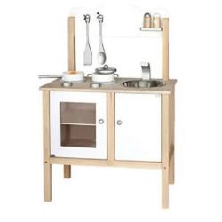 Noble Kitchen With Accessories Includes Stove Sink Oven Pots