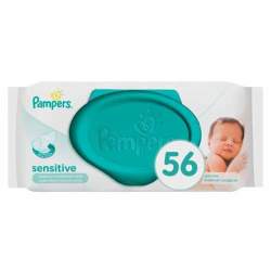 Pampers Baby Wipes Sensitive Protect Hard Cover Lid 56'S