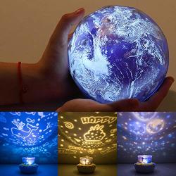 Night Light Projector For Kids Universe Projector Planet Lamps Moon Solar System Ocean Earth Rotating Ceiling Night Light Birthday Gifts For Baby toddler Bedroom