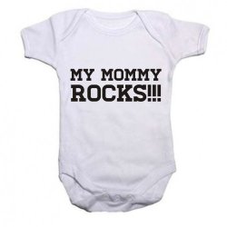 Noveltees ZA Noveltees My Mommy Rocks Short Sleeve Body Vest - White