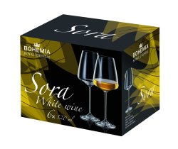 Bohemia Crystal Sora White Wine Glass 520ML 6PK