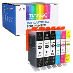 TIANSE 1SET+1BLACK Compatible For Hp 564 Ink Cartridge Compatible With Photosmart 7510 7520 7515 C6380 C310A C410 Officejet 4620 Printers 2 Black 1 Photo Black 1 Cyan 1 Magenta 1 Yellow
