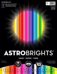 Astrobrights Color Paper 8.5 X 11 24 LB 89 GSM "spectrum" 25-COLOR Assortment 150 Sheets 80933-01