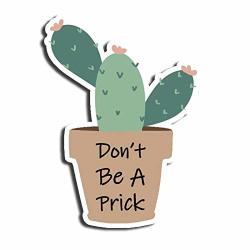 Funny Cactus Sticker Don't Be A Prick Stickers Waterbottle Sticker Tumblr Stickers Laptop Stickers Vinyl Stickers