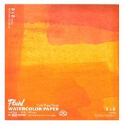 Fluid Easy Block Watercolour Paper Cold Pressed 300GSM 8X8 Inches 20X20CM 15 X Sheets
