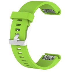 Iusun Replacement Silicagel Quick Install Watch Band Strap Wrist For Garmin Fenix 5S Gps Watch Green