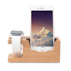 Apple Watch Stand Ovtel Bamboo Wood Charging Bracket Docking Station Stockcradle Holder For Iphone