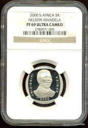 The Ultimate Mandela "smiley" Pf69 Ultra Cameo Only 26 Graded This High - Only One Graded Higher