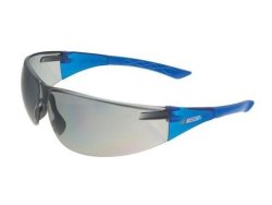 Encon Nascar 427 Wraparound Safety Glasses Gray Lens Blue Frame Scratchcoat New