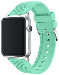 Bands For Apple Watch Supband Silicone Sport Straps Replacement Wristband For Apple Watch Nike+ Series 2 Series 1 Sport Edition Green 42MM