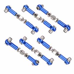 Dailymall 6PCS Aluminum Steering Servo Linkage Rod Adjustable Turnbuckle Upgrades For Hsp Redcat Zd Racing Hpi Lrp Wltoys 1 10 1 12 Scale Rc Car - Dark Blue
