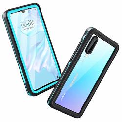 Mishcdea Huawei P30 Waterproof Case Shockproof Snowproof Dirtproof Full Body Protective Case Only For Huawei P30 Blue