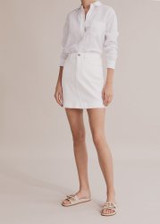 Australian Cotton White Denim MINI Skirt