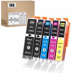 Iok Compatible Ink Cartridge Replacement For Canon Pgi 280 281 Cli Ink Cartridges XXL Work With Canon Pixma TS9120 TR8520 TR7520 TS6120 TS6220 TS8120