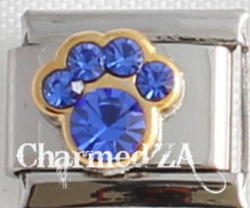 Italian Charms - Paw Birthstone September Fits Nomination