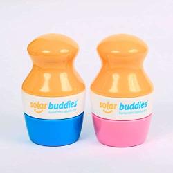 Solar Buddies Child Friendly Sunscreen Applicators And Lotion Dispenser 1 X Pink 1 X Blue