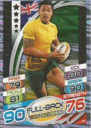 Rugby World Cup 2015 - Topps - Israel Folau "man Of The Match" Trading Card 24