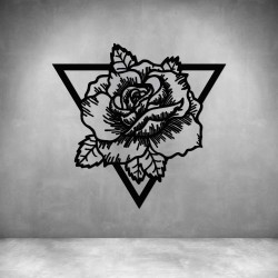 Rose In Triangle - Matt Silver L 1000 X H 950MM