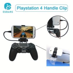 Oubang Controller Phone Mount For PS4 Phone Mount Smart Clip For PS4 Controller Compatible For Ios ANDROID PS4 Remote Play Adjustable Angle Design Smart Clip