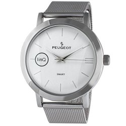 Peugeot Linq Stainless Steel Mesh Bluetooth Smart Connected To Mobile Phone Watch