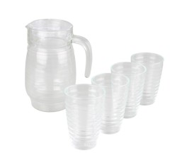 - Decanter And Tumblers Set - 5 Piece
