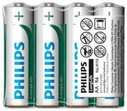 Philips R6L4F 40 Longlife Battery AA 4 Pack