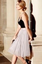 Diva Range Gorgeous Grey Tulle Skirt - Size L