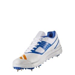 Adidas Men's Howzatt Spike Cricket Shoes - White blue