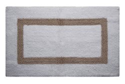Better Trends Pan Overseas Hotel Collection 200 Gsf 100-PERCENT Cotton Reversible Bath Rugs 24 By 40-INCH White sand