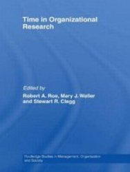Time In Organizational Research Paperback