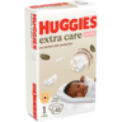Huggies Extra Care Size 1 New Baby Diapers 42 Pack